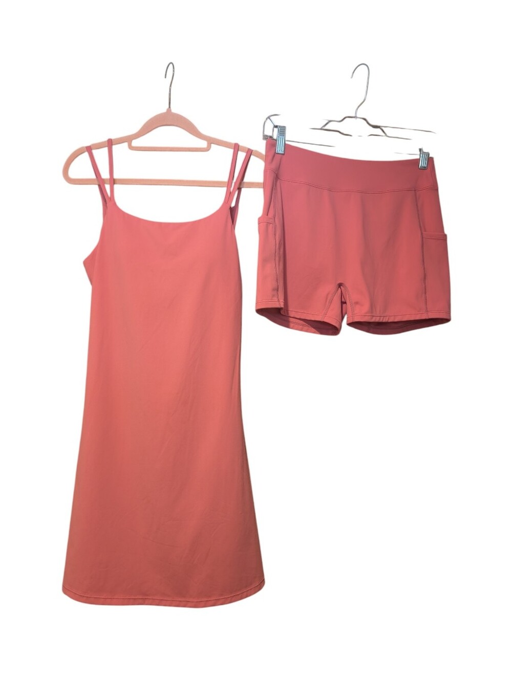 NWT Halara Athletic Dress With Matching Shorts Pink Sz Medium Pockets